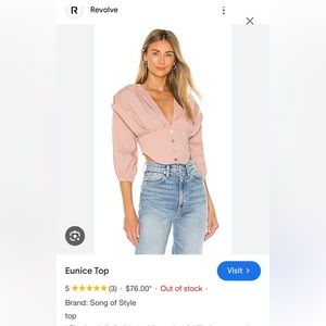 (NWOT) Song of Style Eunice top in blush